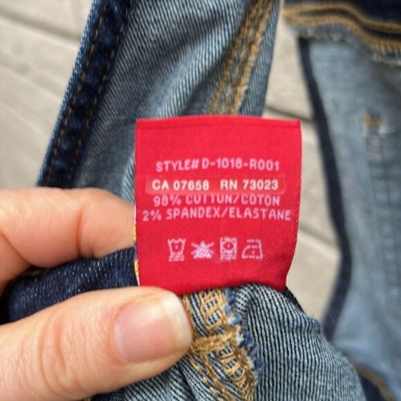 Dickies Distressed Raw Hem Bib Shortalls Sz S - Picture 12 of 15